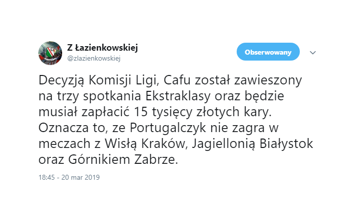 OFICJALNIE! Komisja Ligi ZAWIESIŁA Cafu